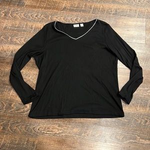 Cato Woman’s 14/16 Black Ribbed Long Sleeve